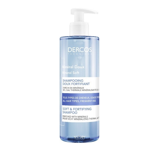 Vichy Dercos Mineral Suave Απαλό Σαμπουάν με Ιχνοστοιχεία, 400ml