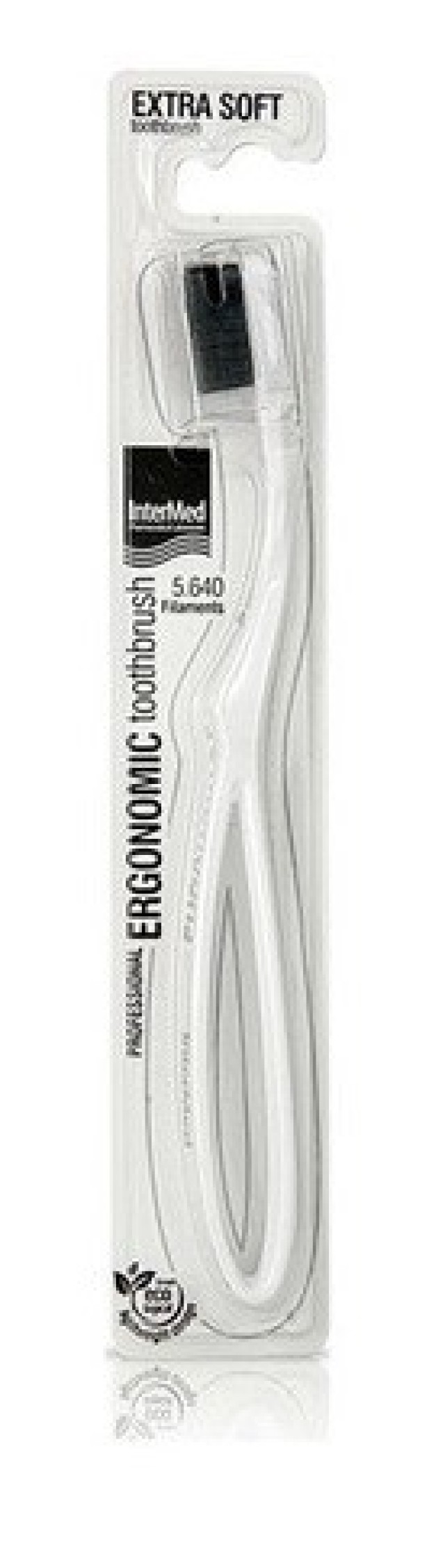 Intermed Professional Ergonomic Toothbrush Extra Soft Οδοντόβουρτσα Άσπρη 5.640 Ίνες