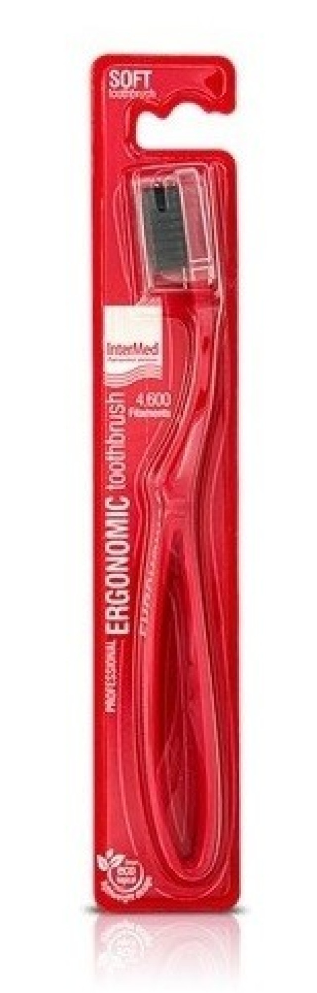 Intermed Professional Ergonomic Toothbrush Soft Οδοντόβουρτσα Κόκκινη 4.600 Ίνες