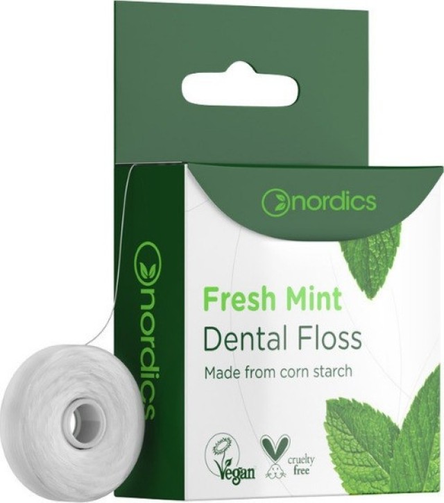 Nordics Fresh Mint Dental Floss Οδοντικό Νήμα από Άμυλο Καλαμποκιού