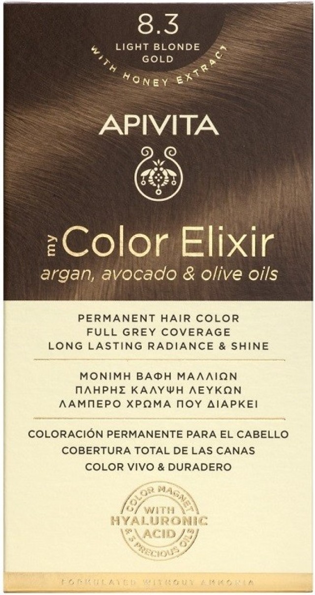 Apivita My Color Elixir Βαφή Μαλλιών 8.3 Ξανθό Ανοιχτό Μελί