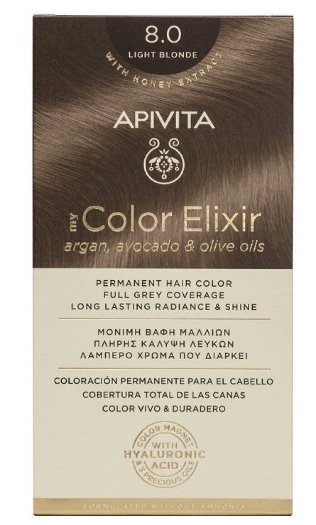 Apivita My Color Elixir Βαφή Μαλλιών 8.0 Ξανθό Ανοιχτό