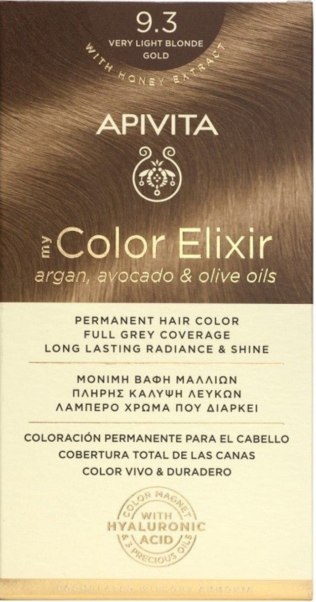 Apivita My Color Elixir Βαφή Μαλλιών 9.3 Ξανθό Πολύ Ανοιχτό Μελί