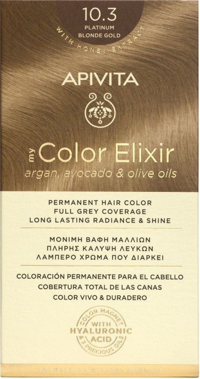 Apivita My Color Elixir Βαφή Μαλλιών 10.3 Κατάξανθο Μελί