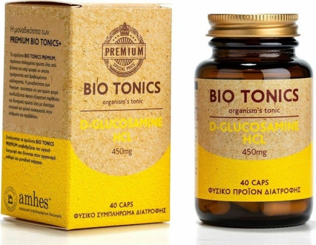 Bio Tonics Premium D-Glucosamine HCL 450mg 40caps