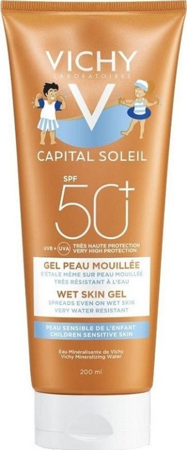 Vichy Capital Soleil Παιδικό Αντιηλιακό Wet Skin Gel 50spf 200ml