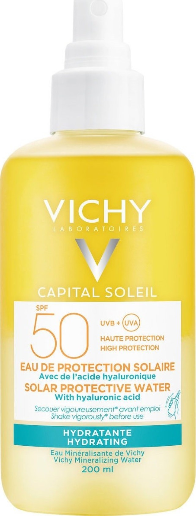 Vichy Capital Soleil Water Spray Νερό Προστασίας από τον Ήλιο για Ενυδάτωση 50spf 200ml