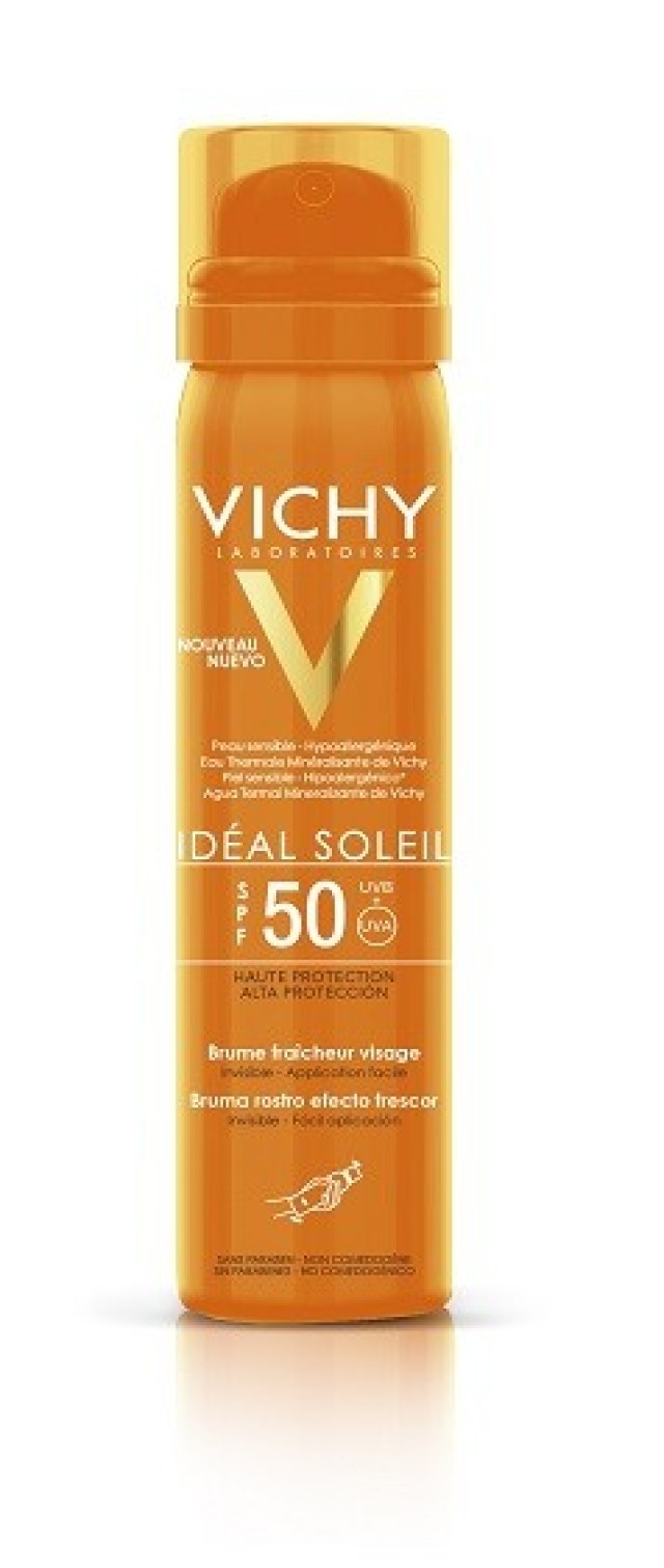 Vichy Ideal Soleil SPF50 Αντηλιακό Mist Προσώπου 75ml