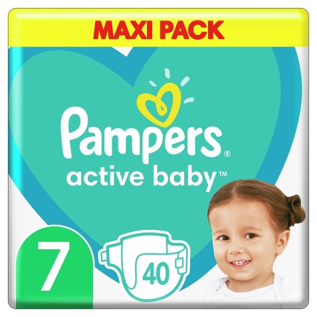 Pampers Active Baby Maxi No 7 (15+kg) 40τμχ