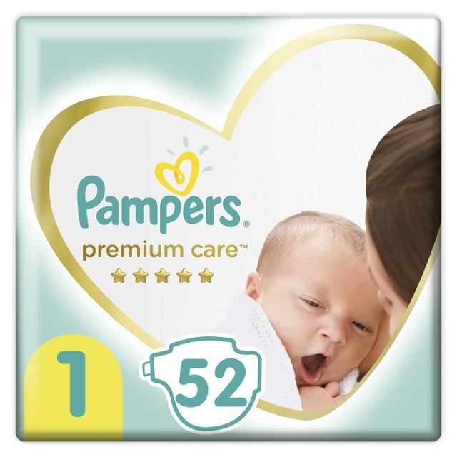 Pampers Premium Care No 1 (2-5Kg) 52τμχ
