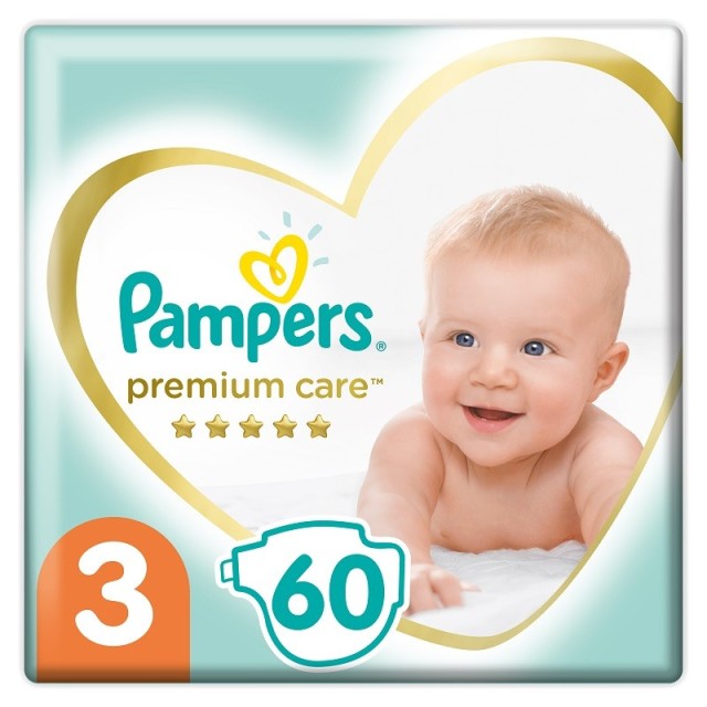 Pampers Premium Care Πάνες No 3 (6-10kg) 60 τμχ