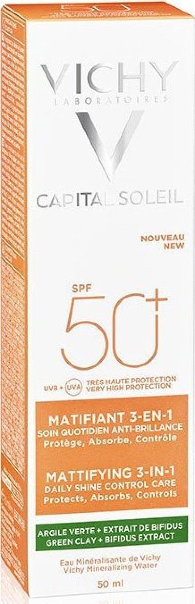 Vichy Capital Soleil Αντηλιακό Κατά της Λιπαρότητας 3 σε 1 spf50 50ml