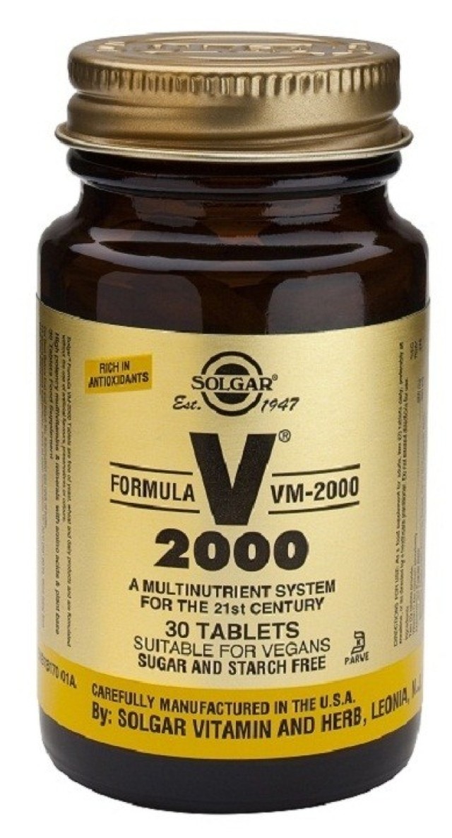 Solgar Formula VM-2000 Φόρμουλα Βιταμινών & Μετάλλων 30Tabs