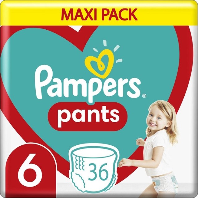 Pampers Maxi Pack Pants Πάνες-Βρακάκι No 6 (15+kg) 36τμχ