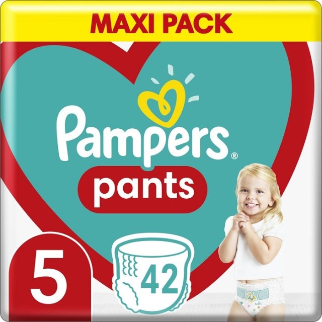 Pampers Maxi Pack Pants Πάνες-Βρακάκι No 5 (12-17kg) 42τμχ