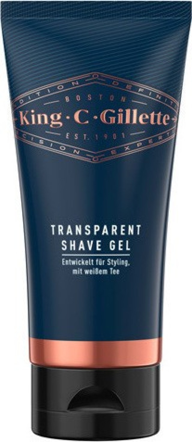 Gillette King C.Gillette Transparent Shave Gel Διάφανο Τζελ Ξυρίσματος 150ml