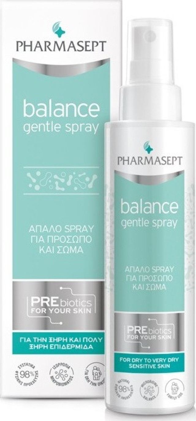Pharmasept Balance Gentle Spray Απαλό Spray για Πρόσωπο και Σώμα για την Ξηρή και Ευαίσθητη Επιδερμίδα 100ml