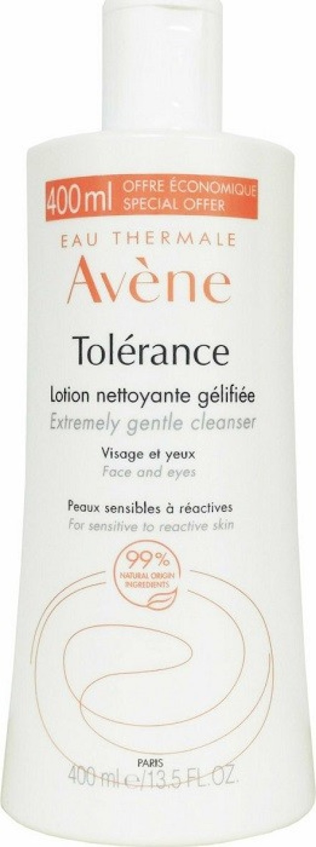 Avene Tolerance Lotion Nettoyante Gelifiee Λοσιόν Καθαρισμού σε Μορφή Γέλης 400ml