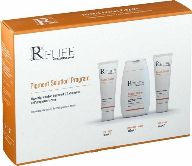 Menarini Relife Pigment Solution Program Θεραπεία Υπέρχρωσης με Κρέμα Ημέρας 30ml & Κρέμα Νύχτας 30ml & Καθαριστικό 100ml