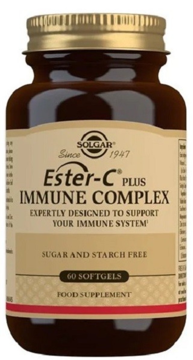 Solgar Ester-C Plus Immune Complex Συμπλήρωμα Διατροφής για την Ενίσχυση του Ανοσοποιητικού 60softgels