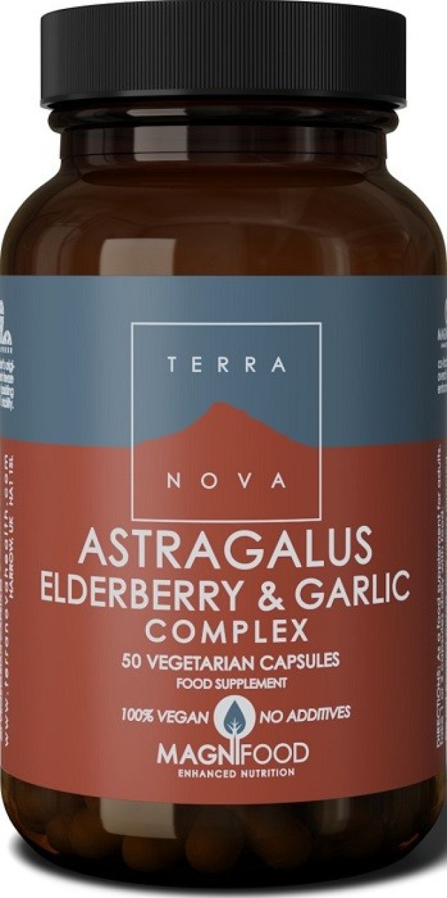 Terranova Astragalus Elderberry & Garlic Complex Συμπλήρωμα Διατροφής για Ενίσχυση του Ανοσοποιητικού 50veg.caps