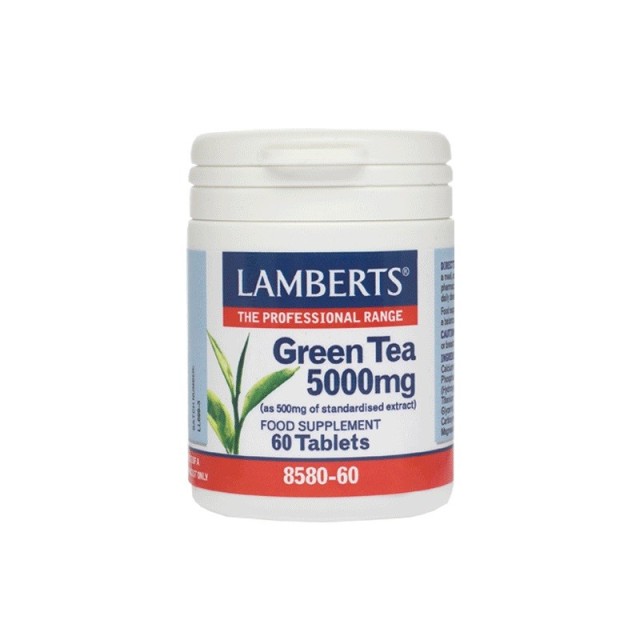 Lamberts Green Tea 5000mg Πράσινο Τσάι για Αύξηση του Μεταβολικού Ρυθμού και Αποτοξίνωση 60tabs