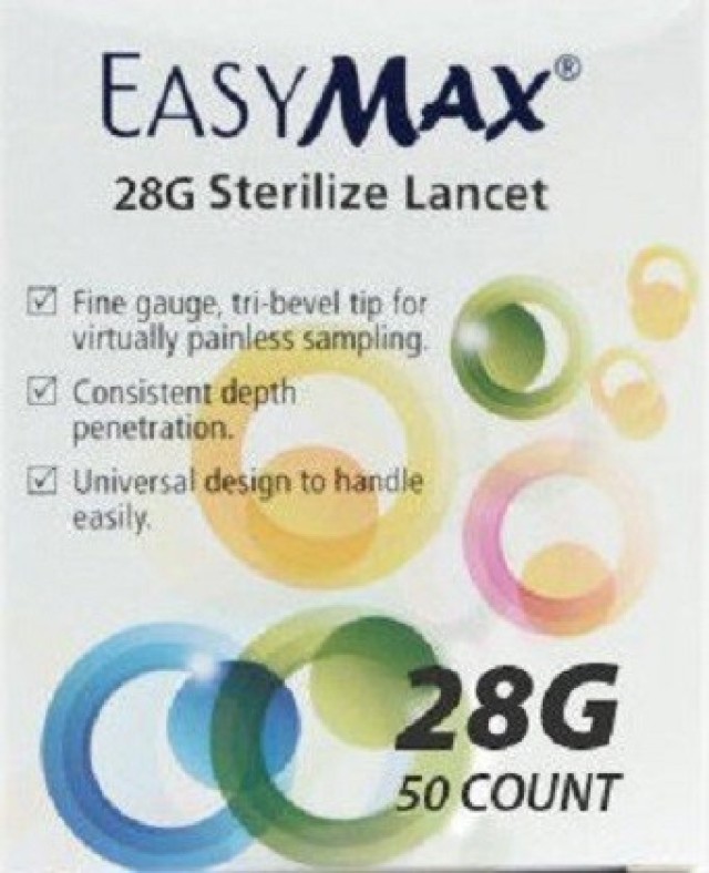 Heremco Easymax 28G Sterilize Lancet Αποστειρωμένοι Σκαρφιστήρες 50τμχ