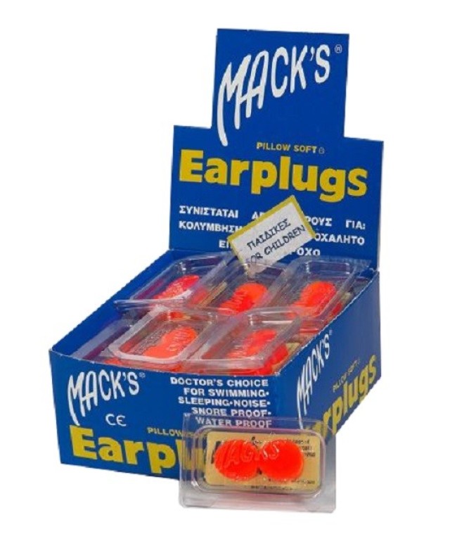 Macks Earplugs Kids Παιδικές Ωτοασπίδες Σιλικόνης 2τμχ