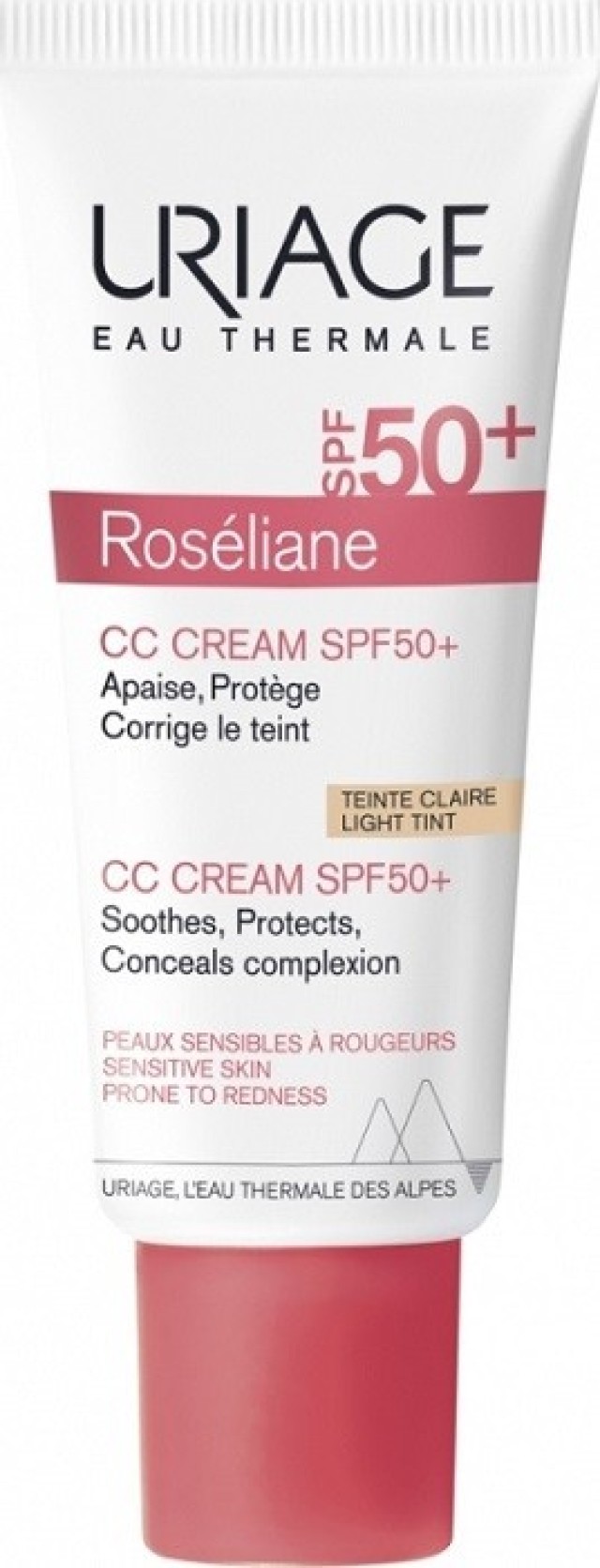 Uriage Roseliane CC Cream spf50+ Light Tint Ενυδατική Κρέμα με Χρώμα Κατά της Ερυθρότητας 40ml