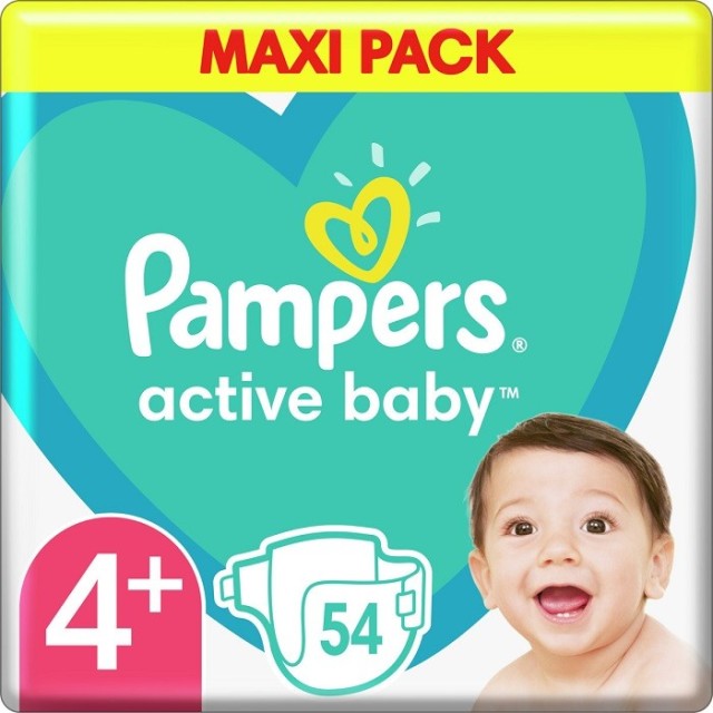 Pampers Active Baby Maxi No4+ (10-15kg) 54τμχ