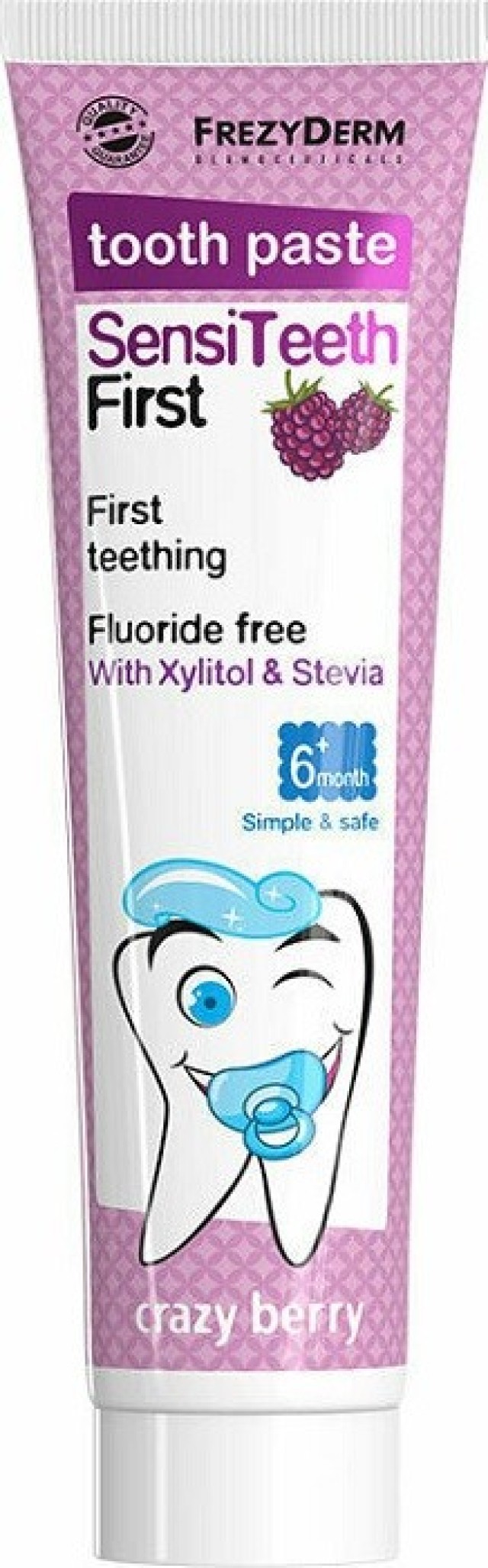 FrezyDerm SensiTeeth First Tooth Paste Οδοντόπαστα Χωρίς Φθόριο για Βρέφη απο 6+ Μηνών 30ml