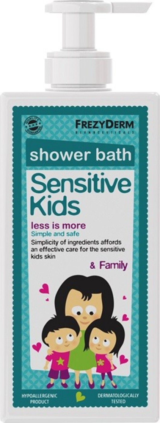 FrezyDerm Sensitive Kids Shower Bath Ενυδατικό Παιδικό Αφρόλουτρο 200ml