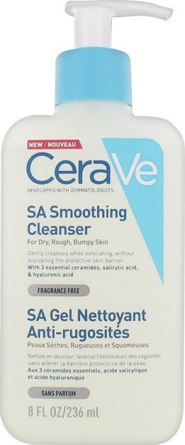 CeraVe SA Smoothing Cleanser Gel Καθαρισμού για Ξηρό Δέρμα 236ml