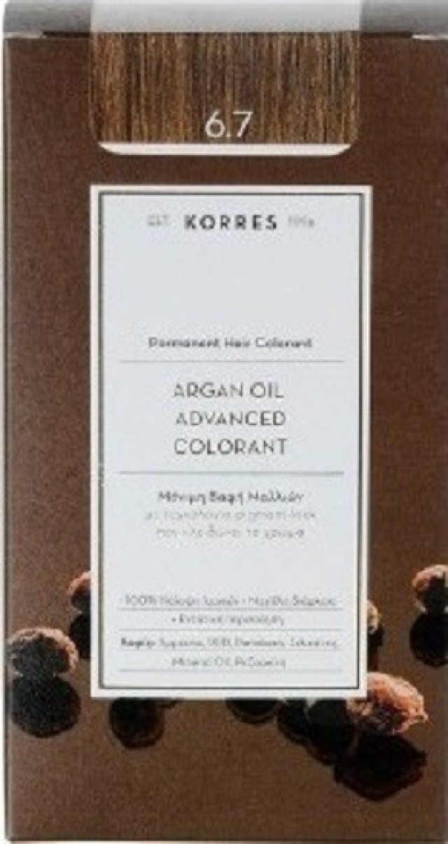 Korres Argan Oil Μόνιμη Βαφή 6.7 Κακάο 50ml