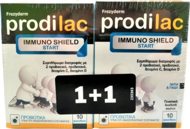 Frezyderm Promo Prodilac Immuno Shield Start Συμπλήρωμα Ενίσχυσης του Ανοσοποιητικού για Νήπια & Παιδιά 2x10 Φακελάκια