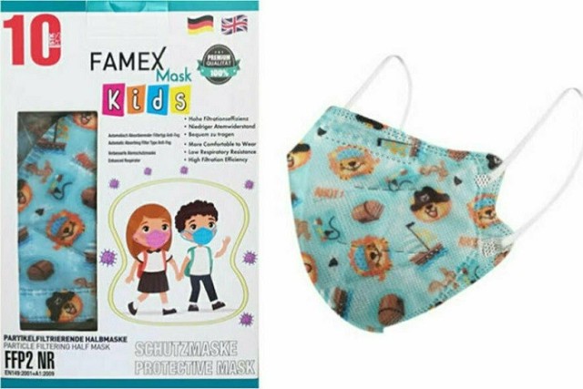 Famex Mask Kids FFP2 NR Παιδική Μάσκα Προστασίας Πειρατής 10τμχ