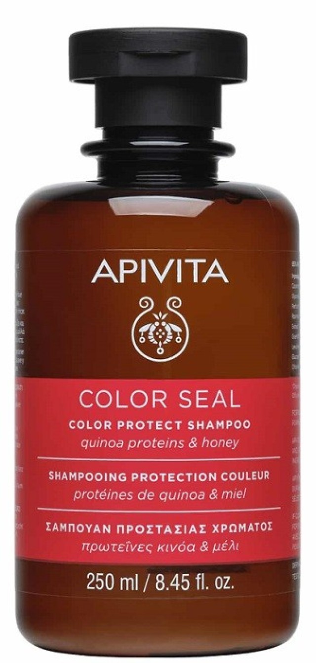 Apivita Color Seal Σαμπουάν Προστασίας Χρώματος με Πρωτε?νες Κινόα & Μέλι 250ml