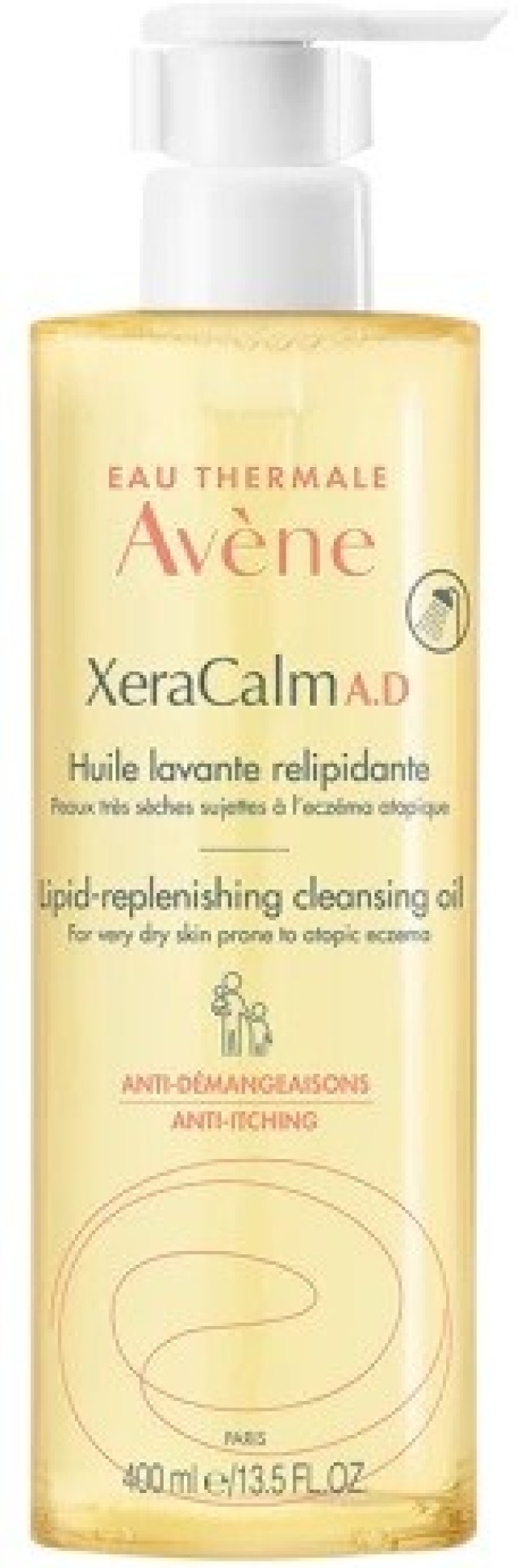 Avene Xeracalm A.D. Huile Lavante Relipidante Λάδι Καθαρισμού για Ξηρό Δέρμα με Τάση Ατοπίας 400ml