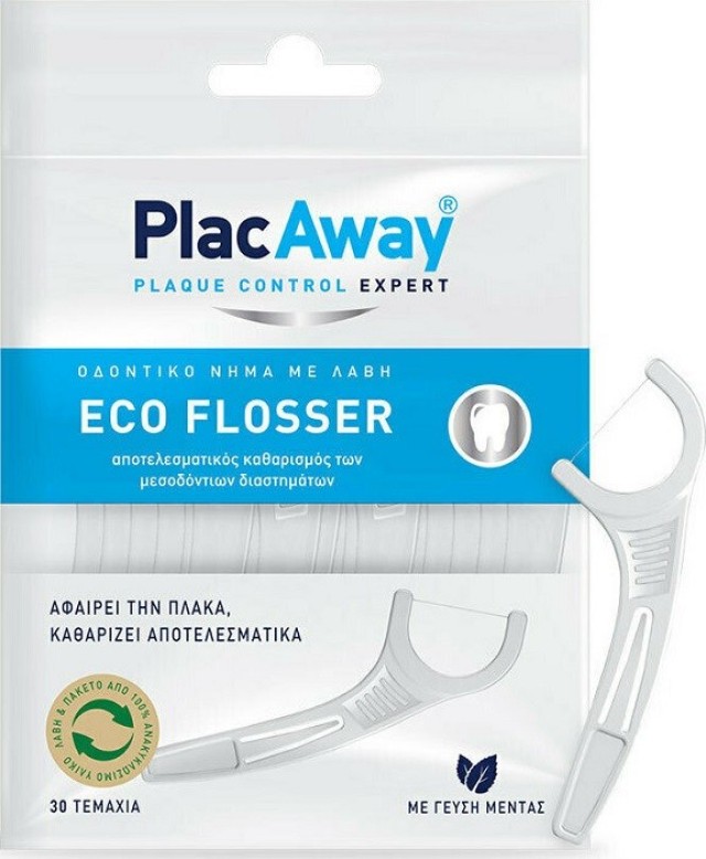 PlacAway Eco Flosser Οδοντικό Νήμα με Λαβή 30τμχ