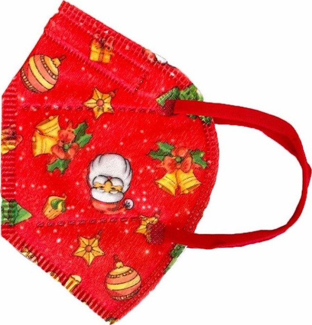 Welooo FFP2 Παιδική Μάσκα Προστασίας Χριστουγεννιάτικη Κόκκινη-Άγιος Βασίλης 1τμχ