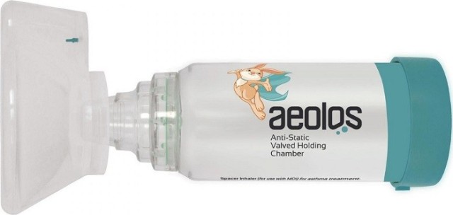 Aeolos Anti-Static Valved Holding Chamber Αεροθάλαμος Εισπνοών για Βρέφη 0-18m