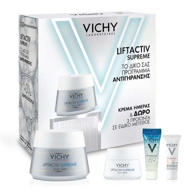 Vichy Promo Liftactiv Supreme για Κανονική Επιδερμίδα 50ml&Liftactiv Night 15ml&Mineral 89 4ml&Capital Soleil Uv-Age spf50 3ml