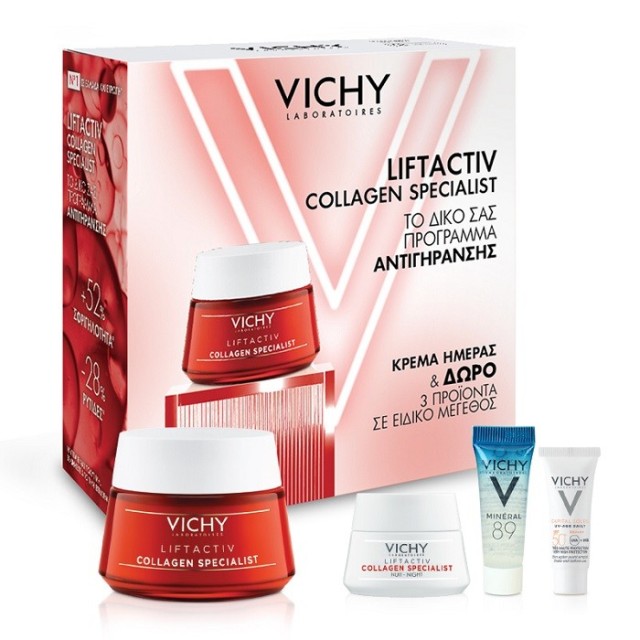 Vichy Promo Liftactiv Collagen Specialist 50ml&Liftactiv Collagen Night 15ml&Mineral 89 4ml&Capital Soleil Uv-Age spf50 3ml