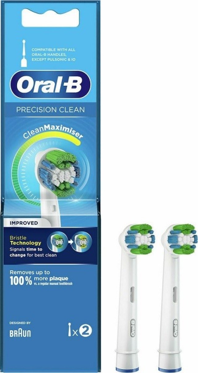 Oral-B Precision Clean Ανταλλακτικές Κεφαλές για Ηλεκτρικές Οδοντόβουρτσες 2τμχ