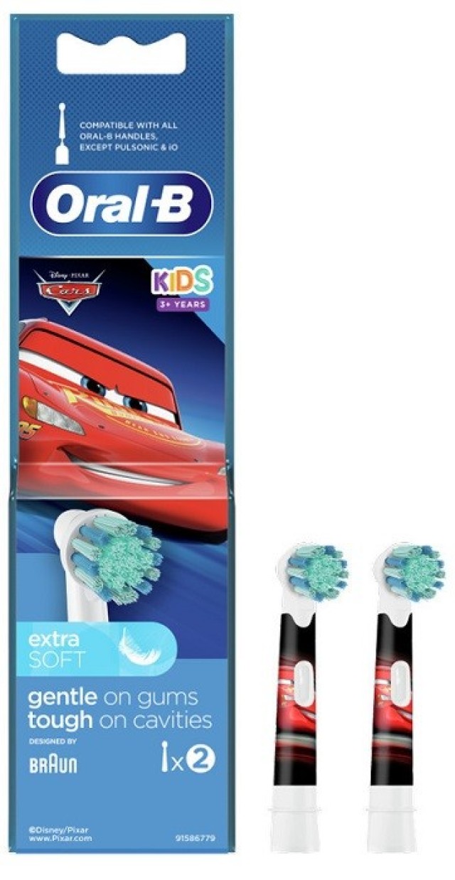 Oral-B Disney Cars Extra Soft Ανταλλακτικά Ηλεκτρικής Οδοντόβουρτσας 2τμχ