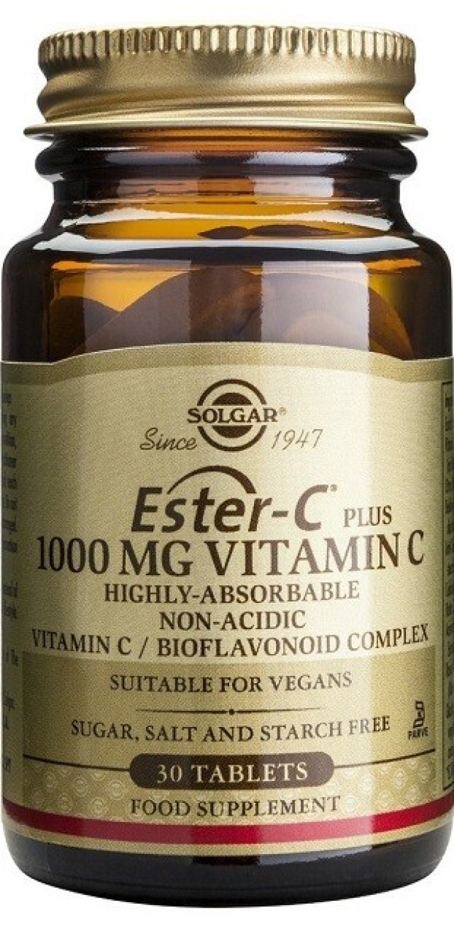 Solgar Ester-C Plus 1000mg Βιταμίνη C σε Μη Όξινη Μορφή 30Tabs