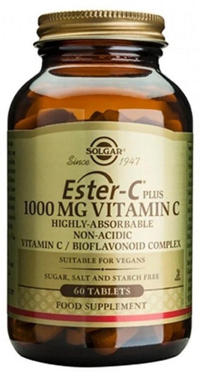 Solgar Ester-C Plus 1000mg Βιταμίνη C σε Μη Όξινη Μορφή 60Tabs