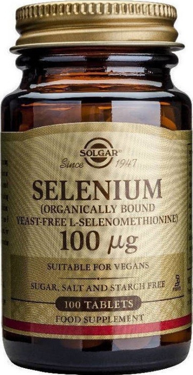 Solgar Selenium Σελήνιο 100μg 100Tabs ΗΜ. ΛΗΞΗΣ 6/23