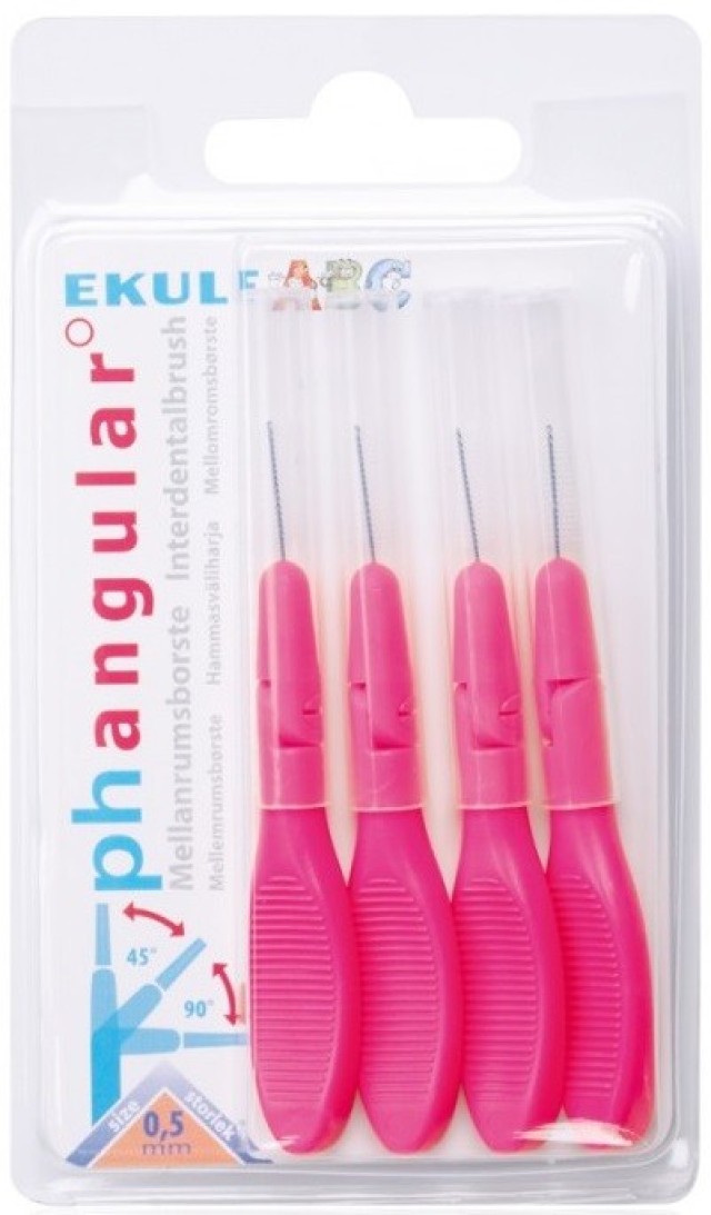 Ekulf pH Angular Interdental Brush Μεσοδόντια Βουρτσάκια 0.5mm 4τμχ
