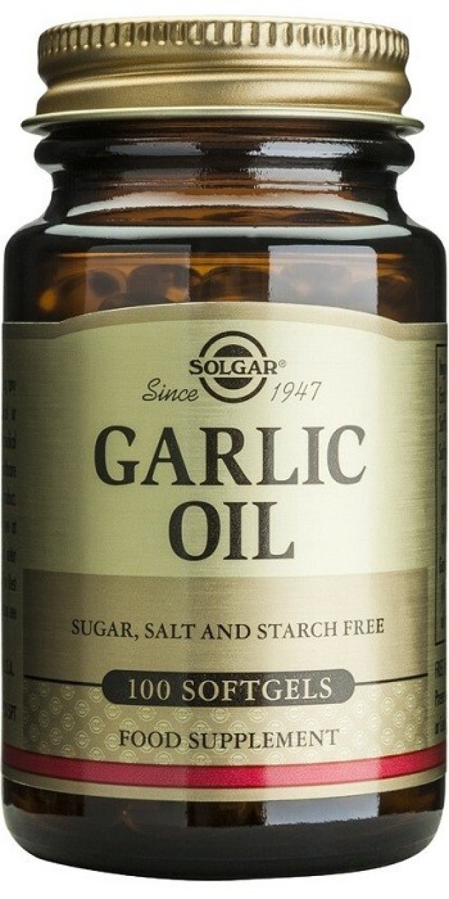 Solgar Garlic Oil Σκορδέλαιο Συμπυκνωμένης Μορφής 100Gels